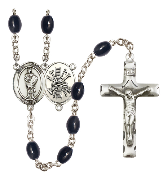 Saint Florian/Firefighter R6006-8034--14 8x6mm Rosary